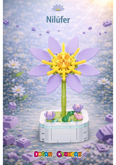 Mikro Blok Nilüfer Çiçek  Setleri Mini - Çiçek - Blossom Çiçek