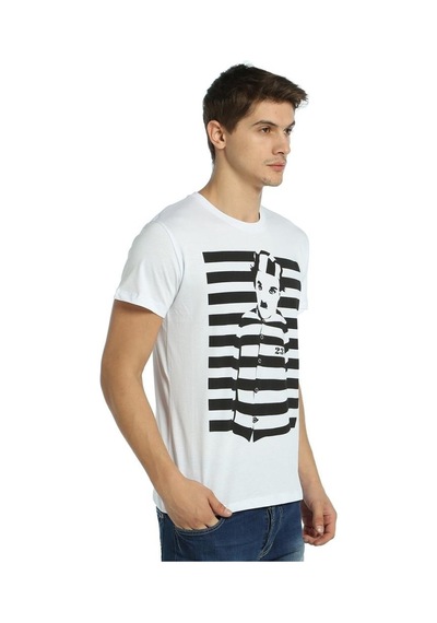 Bant Giyim - Charlie Chaplin Beyaz Erkek T-Shirt Tişört