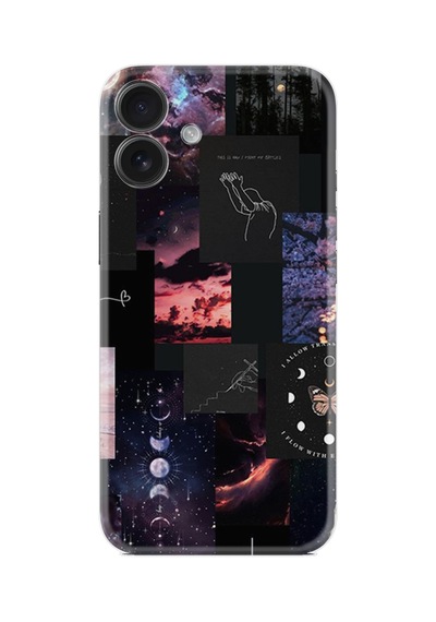 Apple iPhone Uyumlu Apple iPhone Uyumlu 16 Kılıf Boutique Baskılı Resimli Ay Pattern Pcode -030