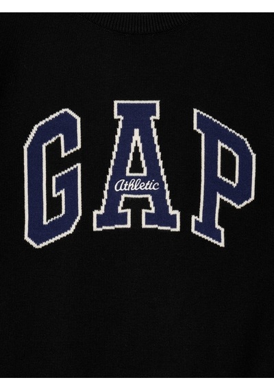 Gap V-ıntx Gap Athletıc Intarsıa Sweater Kazak 910050004 Siyah
