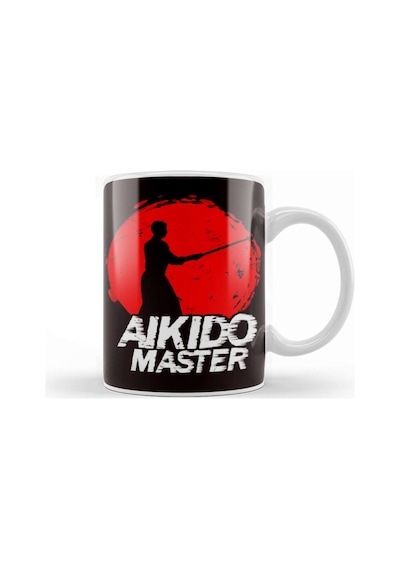 Aikido Master Fight Martial Arts Fighter Self Defense Coach Kupa Bardak Porselen Karışık