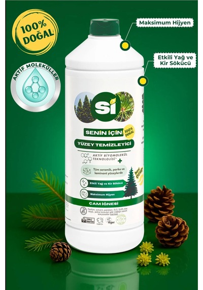 Si Senin İçin %100 Doğal Yüzey Temizleyici Çam İğnesi 900 Ml. Tekli