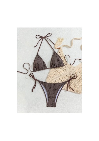 Lilly Cocoa Rip Bikini Takımı Kahverengi Kahverengi