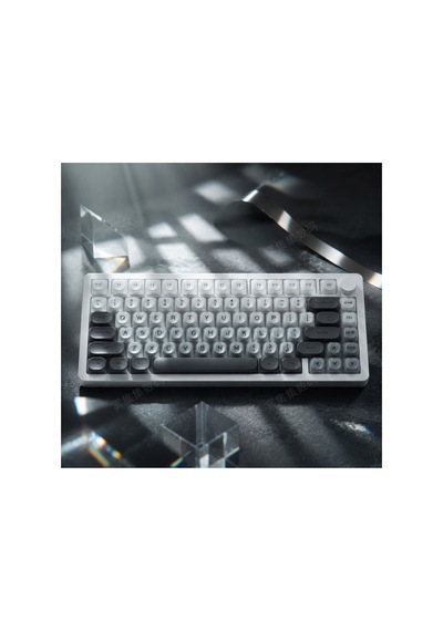 Leaven 128 Tuş Pbt Keycap Seti - Retro Yuvarlak Moa Profil Cherry Mx Uyumlu Klavye Tuşları - Gri