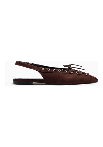 Dadwolf Kadın Süet Bağcıklı Slingback Babet Sivri Burun Arkası Açık Günlük Ayakkabı Kahverengi Dadwolf Kadın Süet Bağcıklı Slingback Babet Sivri Burun Arkası Açık Günlük Ayakkabı Kahverengi