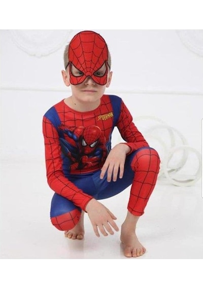 Masho Kids Erkek Çocuk Baskılı Spiderman Örümcek Adam Kostümü (527093029)