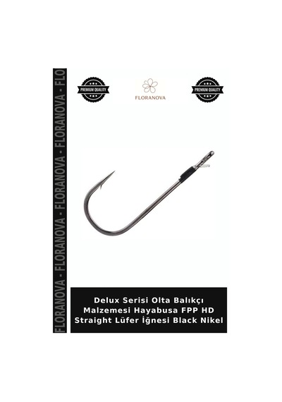 Delux Serisi Olta Balıkçı Malzemesi Hayabusa Fpp Hd Straight Lüfer İğnesi Black Nikel 4-0