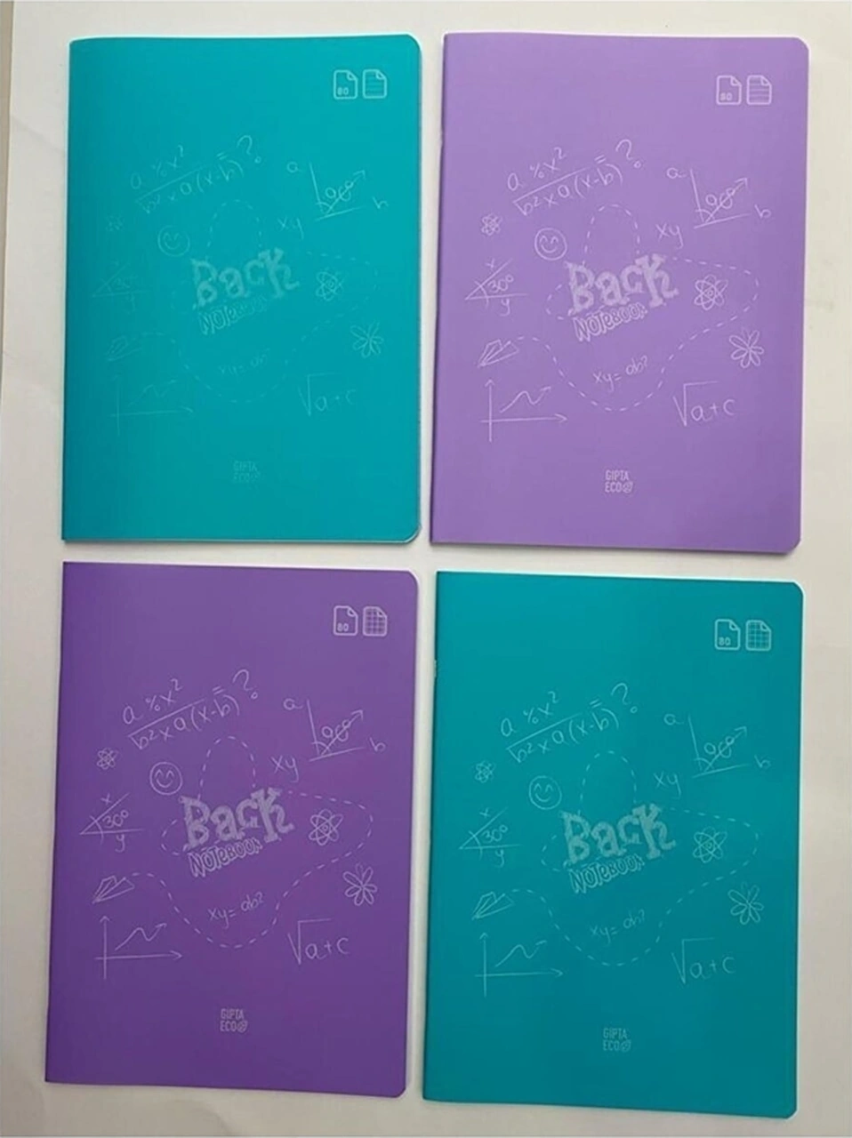 Kırtasiye Ve Oyuncak Dünyası Back A4 Defter Plastik Kapak Tel Dikişli 80 Yaprak 2 Çizgili +2 Kareli