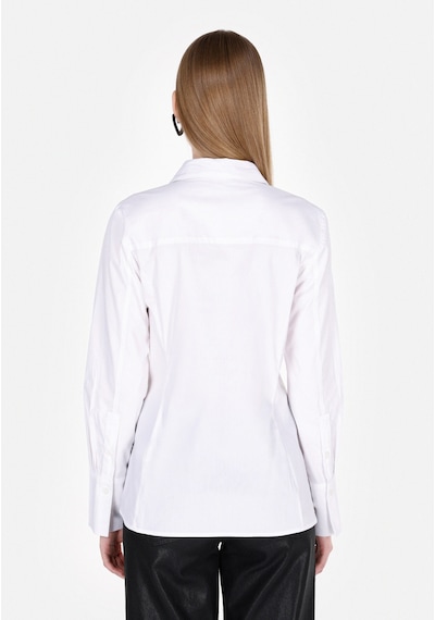 Colin's Colins Slim Fit Shirt Neck Düz Kadın Beyaz Uzun Kol Gömlek Cl1073416 Q1.v1 Wht Beyaz