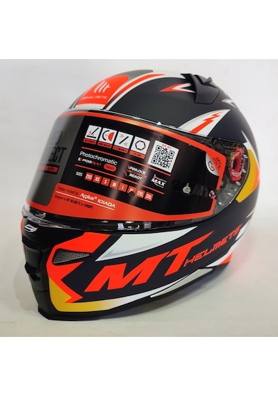 MT Kask Revenge 2 Acosta A37 Mat - Şeffaf Vizörlü