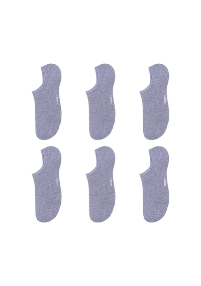 Ozzy Socks 6 Çift Gri Kadın Bambu Görünmez (Sneaker) Spor Ayakkabı Çorap Gri