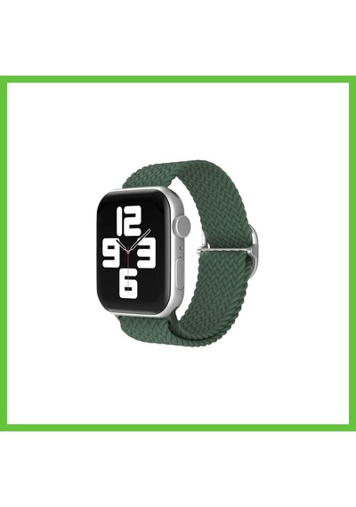 Bezos Watch 42mm Uyumlu Star Kordon - Koyu Yeşil Dmc