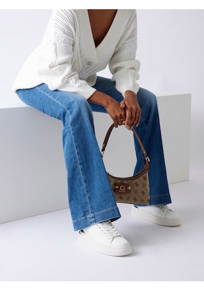 Guess Elbina Kadın Deri Sneaker Ayakkabı Fljelbfal12 Kahverengi