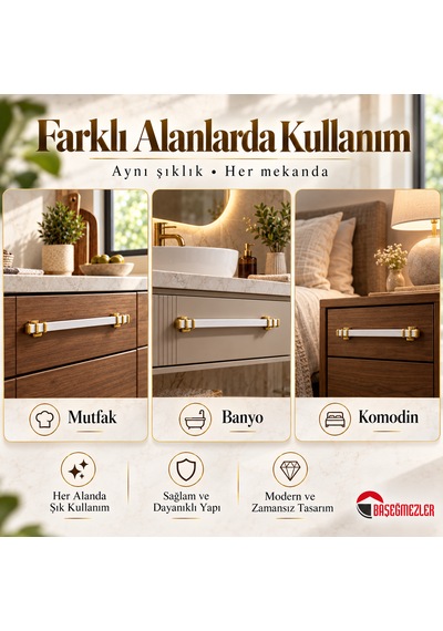 Haskan Kemer Kulp Altın/beyaz 128 Mm Altın - Beyaz