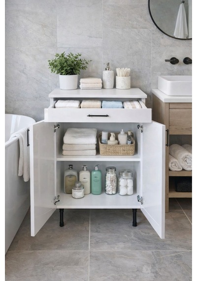 Çok Amaçlı Dolap, Kiler Dolabı, Balkon Dolabı, Banyo Dolabı Beyaz Çok Amaçlı Dolap, Kiler Dolabı, Balkon Dolabı, Banyo Dolabı Beyaz