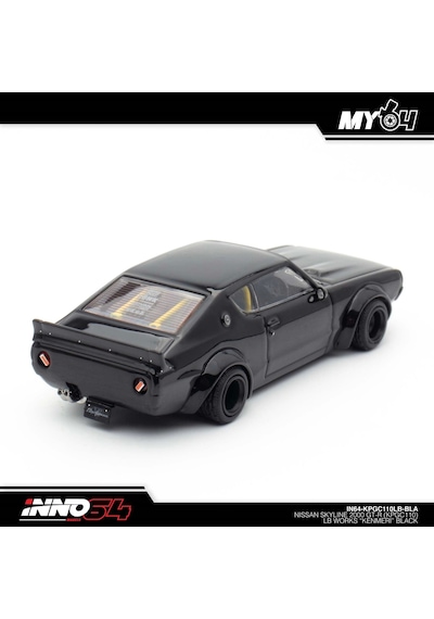 Inno 1/64 Nissan Skyline 2000 Gt-r Kpgc110 Lb Works "kenmeri" Black Çok Renkli