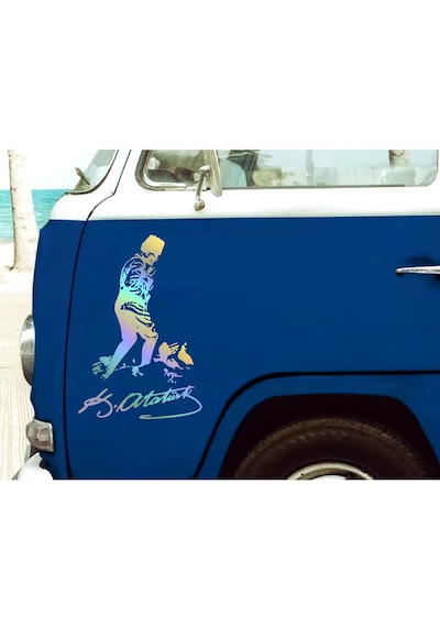Hologramlı Janjanlı Atatürk Ve Kocatepe İmza Sticker - Araba Oto Cam Araç Sticker - 02524 25x17 Cm