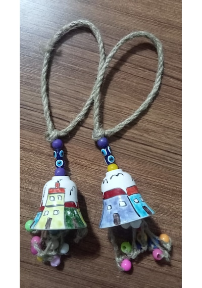 El Yapımı Çini Yeni Yıl Süslemesi Ve Hediyelik Çan