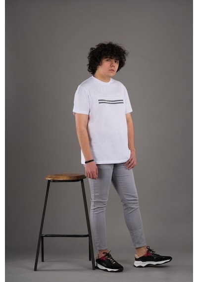 Slimfit Baskılı Sıfır Yaka Erkek Penye T-Shirt (539781109)