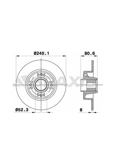 Braxis Ad0032 Rulmanlı Arka Fren Disk Aynası Abs Sensör Halkası Hariç Megane Iı Clio Iıı Modus 1.2 1.4 1.5dcı 1.6 1.8 1.9dcı 2.1 7701207823