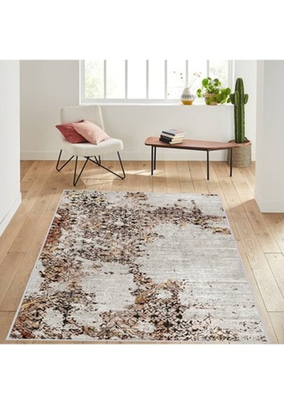 Rovigo Home Dijital Baskı Kaymaz Taban Salon Halısı Rvg1512 Çok Renkli