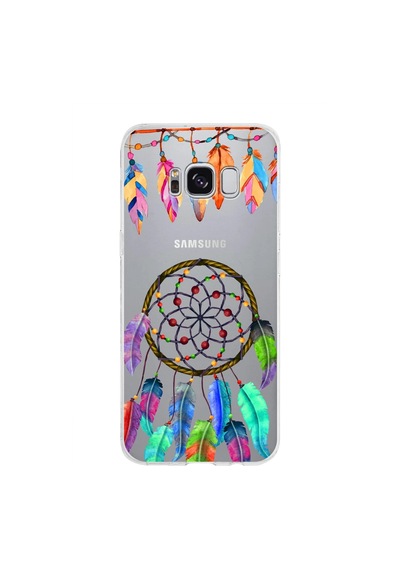 Samsung Galaxy S8 İle Uyumlu 1mm Slim Fit Nazar Boncuğu 6 Baskılı Şeffaf Kılıf