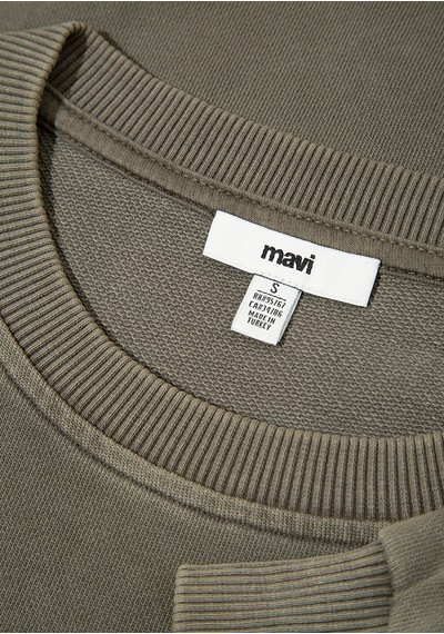 Mavi - Bisiklet Yaka Haki Sweatshirt 1s10475-80769 Haki