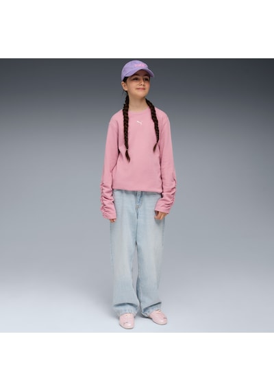 Puma Bowtique Crew Çocuk Pembe Sweatshirt 632219 Pembe