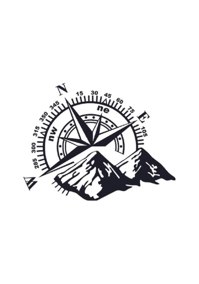 Pusula Dağ Off Road Oto Motor Laptop Duvar Folyo Sticker 60 X 42 Cm