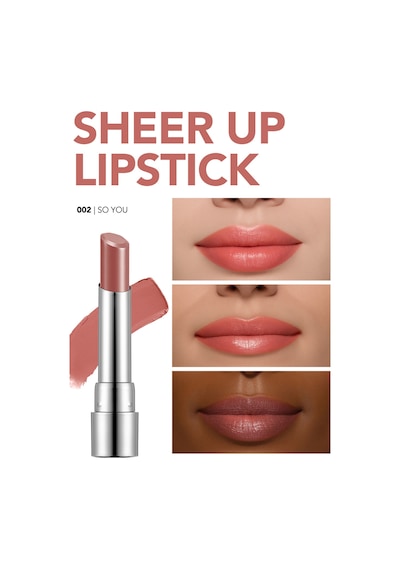 Flormar Nemlendirici Parlak Ruj (Ten) - Sheer Up Lipstick New - 002 So You - 8682536012003