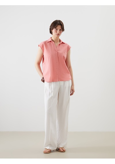 Lcwaıkıkı Classic Pembe Regular Fit Kadın Gömlek