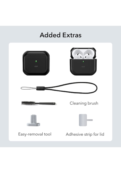 Apple Uyumlu AirPods 4 2024 Halolock Orbit Hybrid Magsafe Kılıf