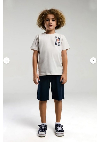 Aykidsclup U.s. Polo Assn Erkek Çocuk Bermuda Takım 2054- Krem