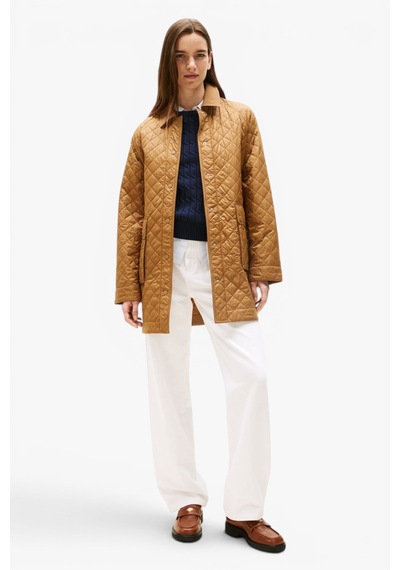 Tommy Hilfiger Padded Nylon Reg Quılted Coat Kadın Kahverengi Parka - Ww0ww46448