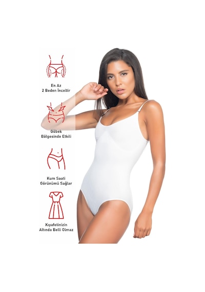 Beyaz Mı Emay 2072 Body Korse Beyaz