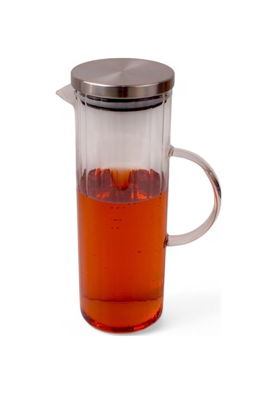 Deconox 1000ml Metal Kapaklı Line Borosilikat Cam Yağlık & Sürahi Şık, Dayanıklı Ve Zindeliklı Saklama Çö Diğer