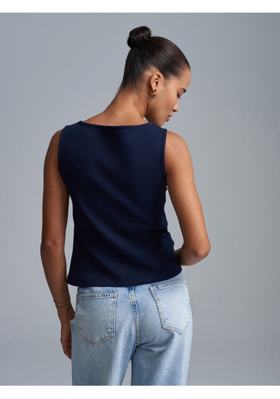 Dilvin 31764 Fermuar Detaylı Top-k.lacivert K.lacivert
