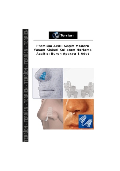 Premium Akıllı Seçim Modern Yaşam Kişisel Kullanım Horlama Azaltıcı Burun Aparatı 1 Adet