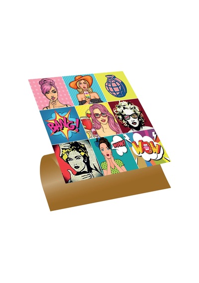 Tink Kendinden Yapışkanlı Karma Popart Desenli Pvc Karo 30x30 Cm