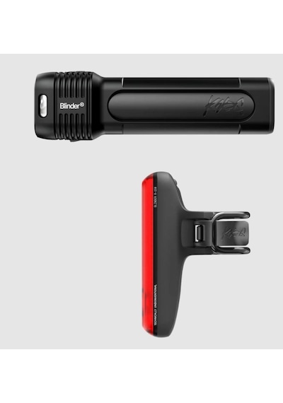 Knog Blinder Bisiklet Ön Arka Far Seti 1400 Lumen Road 150 Usb Şarjlı Siyah