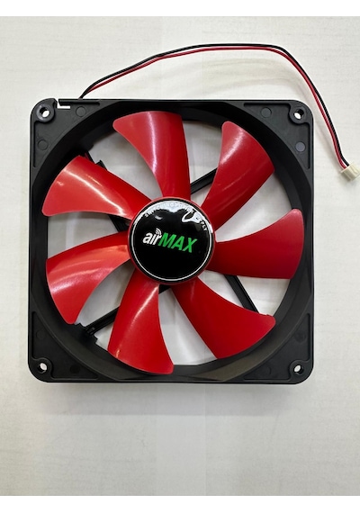 14 Cm Kasa Fanı 2 Pin 14 Cm Fan 14x14x2.5 Cm Fan Kırmızı