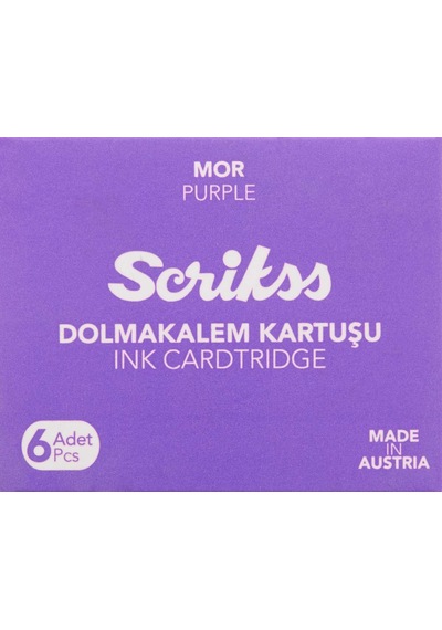 Scrikss Kartuş Dolma Kalem Kartuşu 6'lı Paket Mor ---