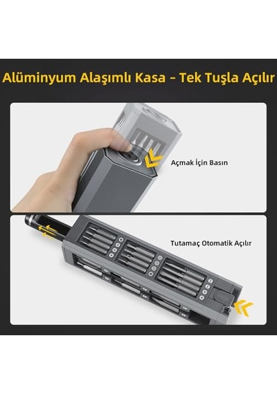 Mioji Ps49 500mah 180r/dk 5 Kademeli 42 Parça Şarjlı Tornavida Seti
