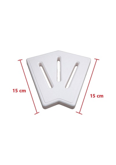 Taşma Izgarası Köşe Parçası 45 Plastik 15 Cm