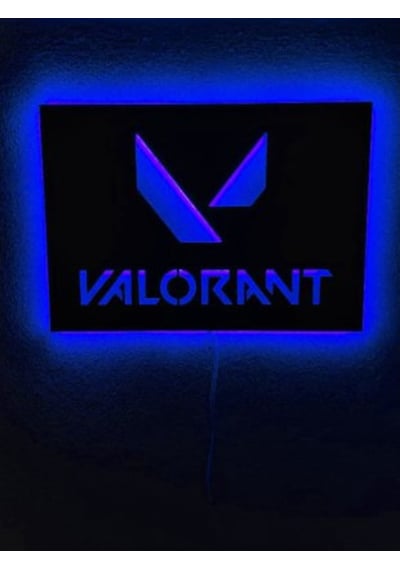 Valorant Led Işıklı Ahşap Tablo (523524611)