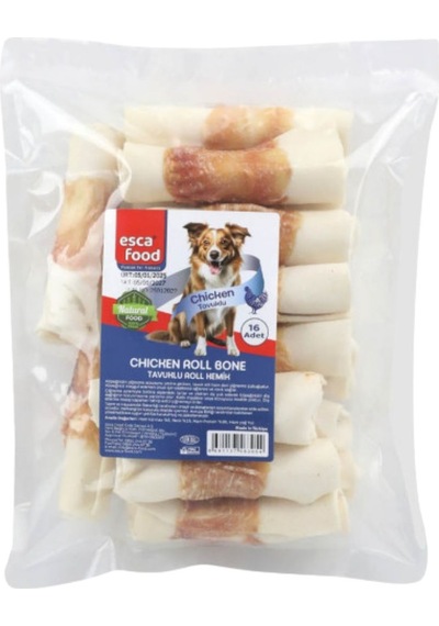 Esca Food Tavuklu Roll Dürüm Kemik Köpek Ödülü 16'lı 400 G