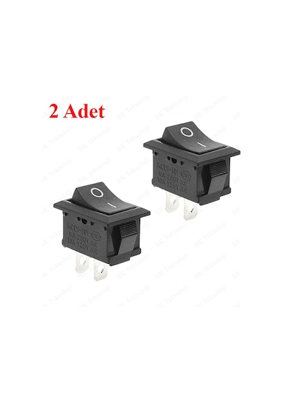 2 Pin On/off Işıksız Power Anahtar 2 Adet