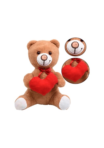 Sevdiklerinize Özel Kalp Tutan. Şirin Peluş Ayıcık - 30 Cm Beyaz