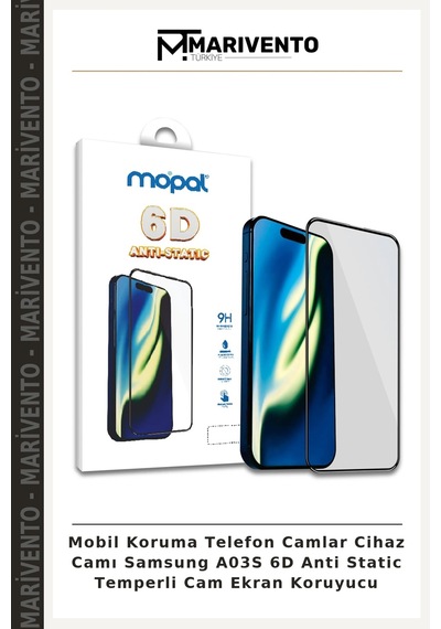 Mobil Koruma Telefon Camlar Cihaz Camı Samsung A03s 6d Anti Static Temperli Cam Ekran Koruyucu