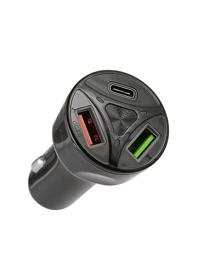 55w Araç İçi Hızlı Şarj Aleti, 2 Usb Ve 1 Type-c Çıkışlı